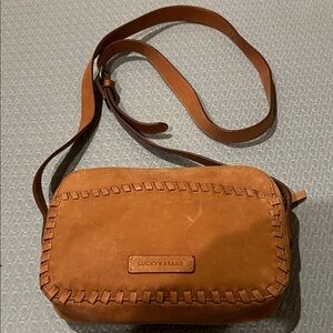 Lucky Brand Mauve-y or Dusty Rose Leather Crossbody Bag